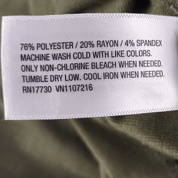 Merona Women's Olive Green Sleeveless, Zipper in Back Dress Size Large - Picture 11 of 11